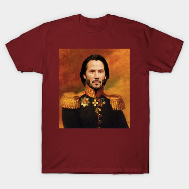 Keanu Reeves Old Portrait Painting T-Shirt by UselessRob